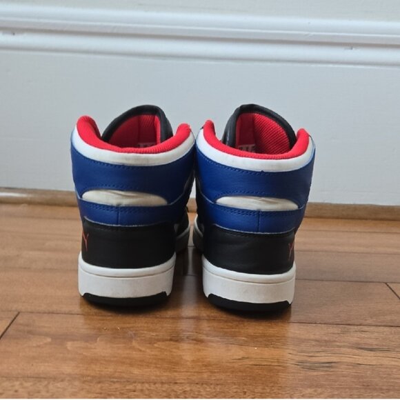 Puma Rebound high - top Black and White sneakers with Red accents size 5 - Picture 5 of 8